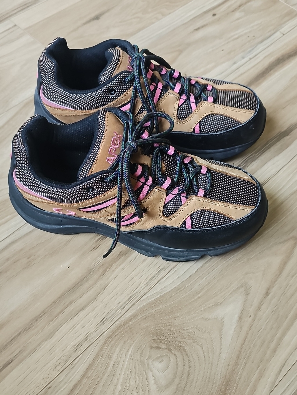 Apex Women's Tan and Pink Trail Boots